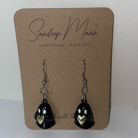 Handmade cute ghost 👻 earrings - Picture 4 of 5